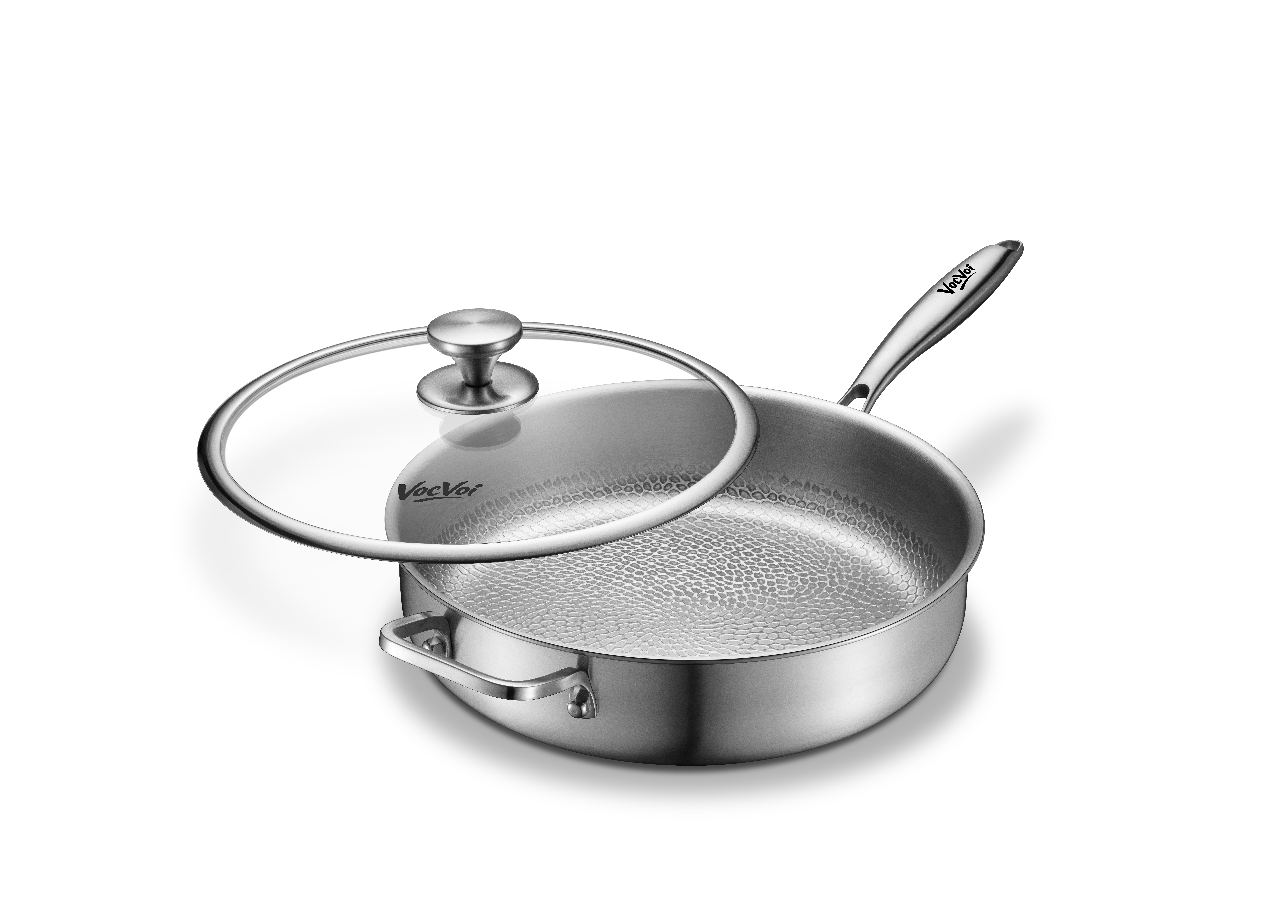 VocVoi Titanium Sauté Pan with a family-style one-pan meal